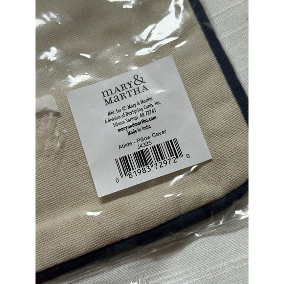 Mary & Martha “abide” & “rest IN HIM” Set Of 2 Coordinating Pillow Covers New - Picture 6 of 9